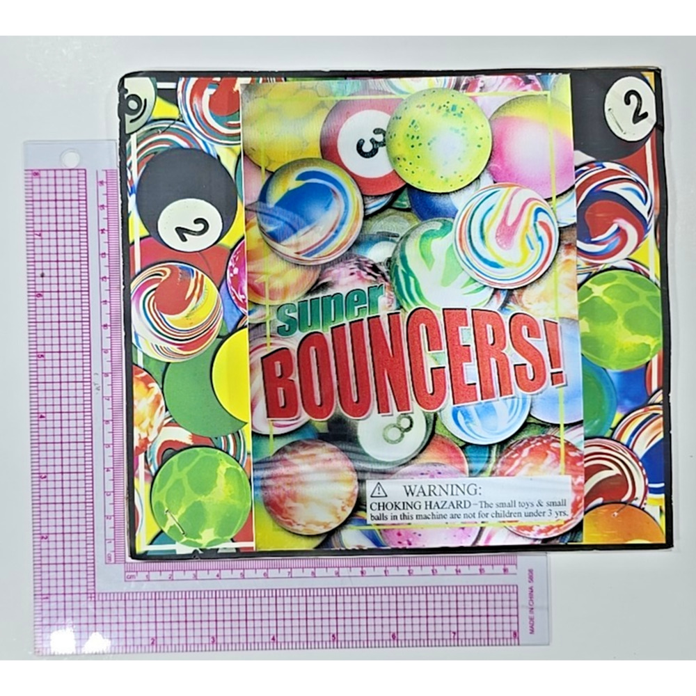 Vintage Vending Display Board Super Bouncers 0516‎